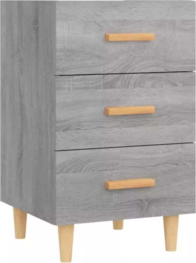VidaXL -Nachtkastje-40x40x66-cm-bewerkt-hout-grijs-sonoma-eikenkleurig - Foto 2
