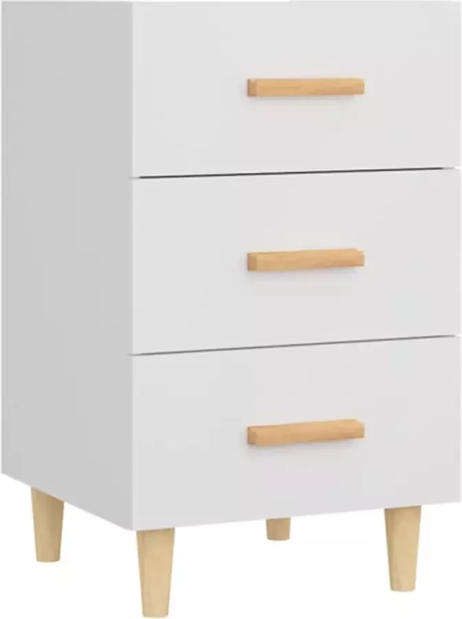 VidaXL -Nachtkastje-40x40x66-cm-bewerkt-hout-wit - Foto 3