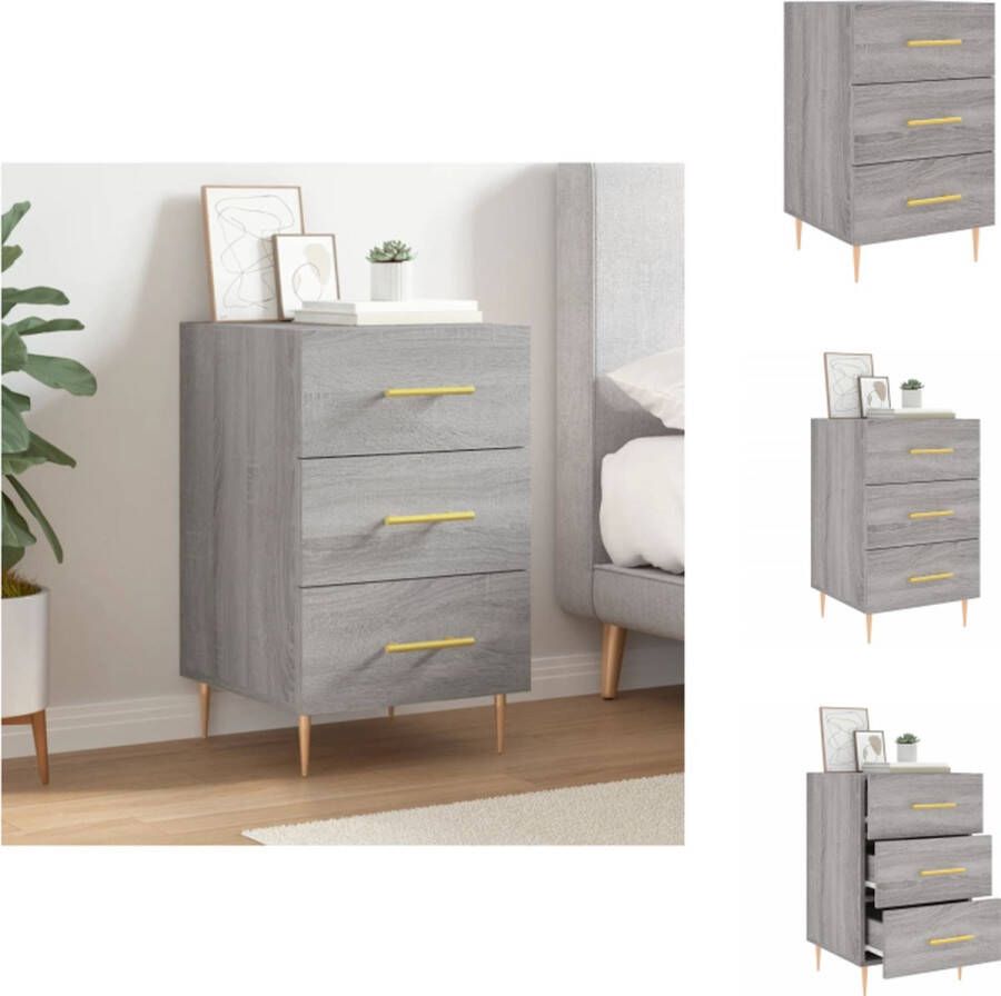 VidaXL -Nachtkastje-40x40x66-cm-bewerkt-hout-grijs-sonoma-eikenkleurig - Foto 4
