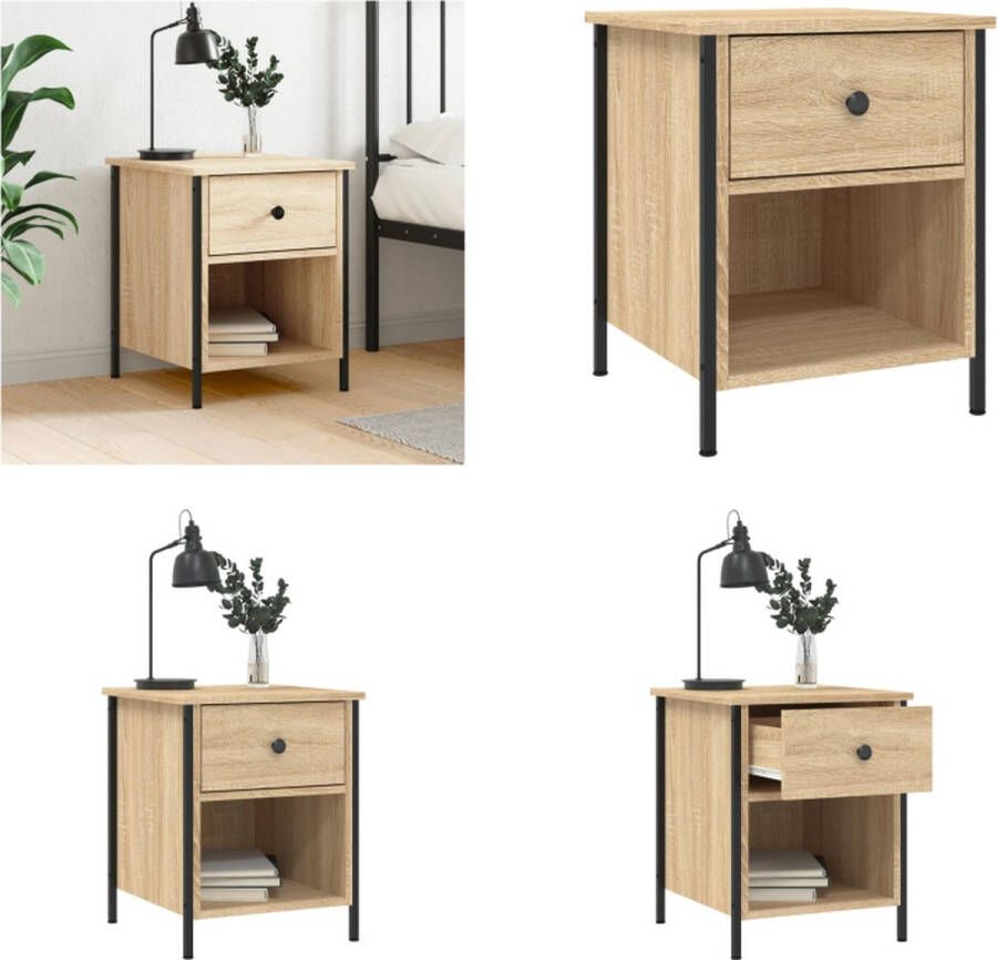 VidaXL -Nachtkastje-40x42x50-cm-bewerkt-hout-sonoma-eikenkleurig