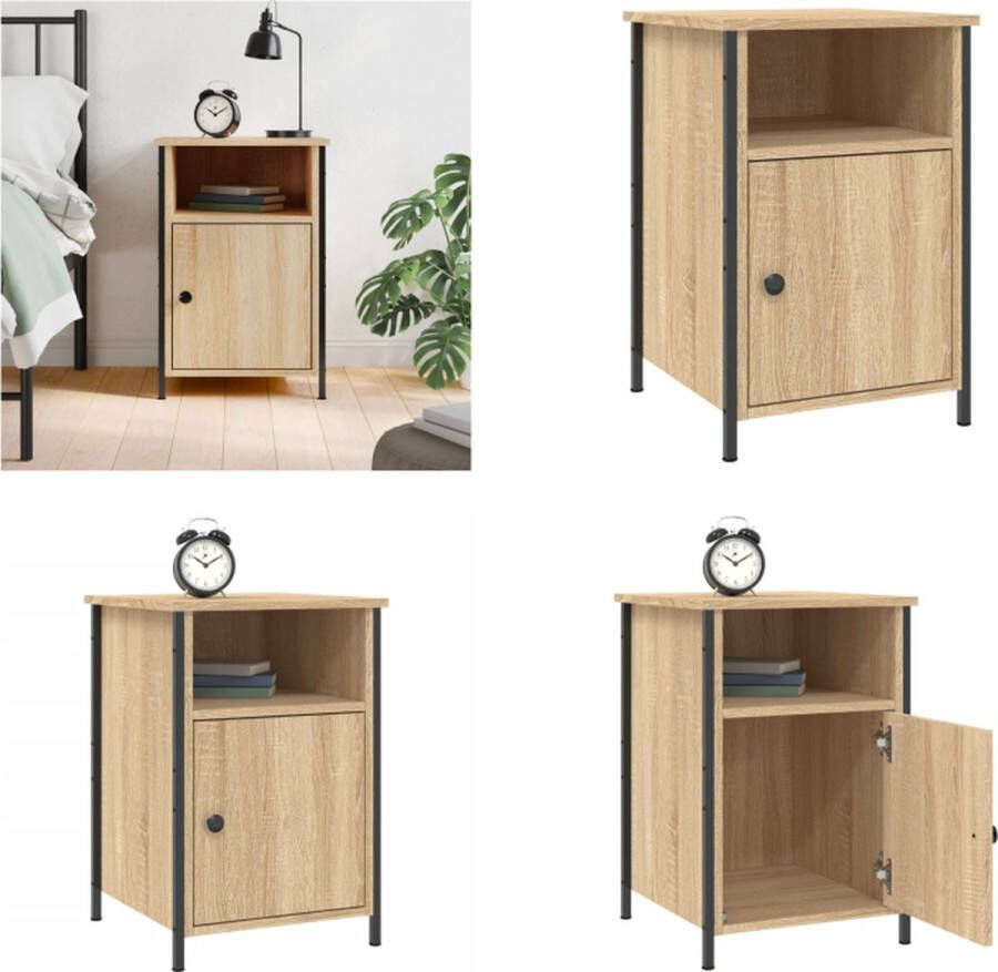 VidaXL -Nachtkastje-40x42x60-cm-bewerkt-hout-sonoma-eikenkleurig