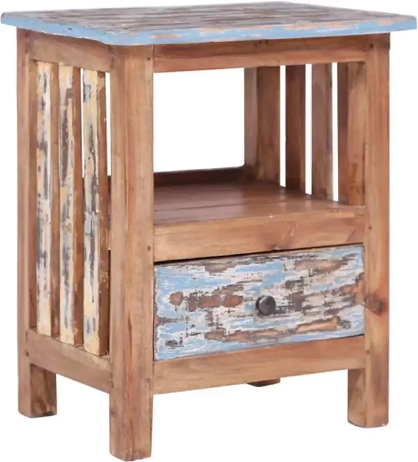 VidaXL -Nachtkastje-41x30x50-cm-massief-gerecycled-hout - Foto 2