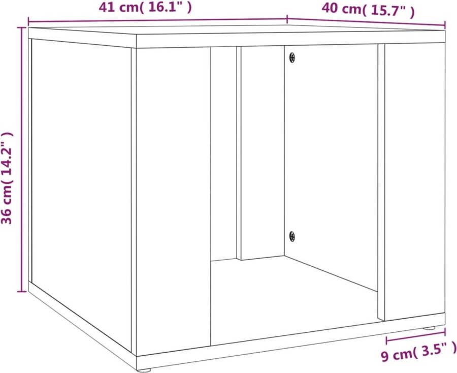 VidaXL -Nachtkastje-41x40x36-cm-bewerkt-hout-sonoma-eikenkleurig - Foto 4