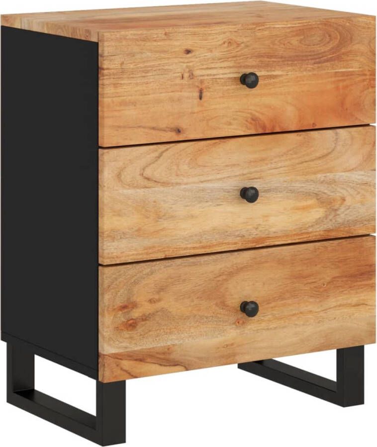 VidaXL -Nachtkastje-50x33x62-cm-massief-acaciahout-en-bewerkt-hout