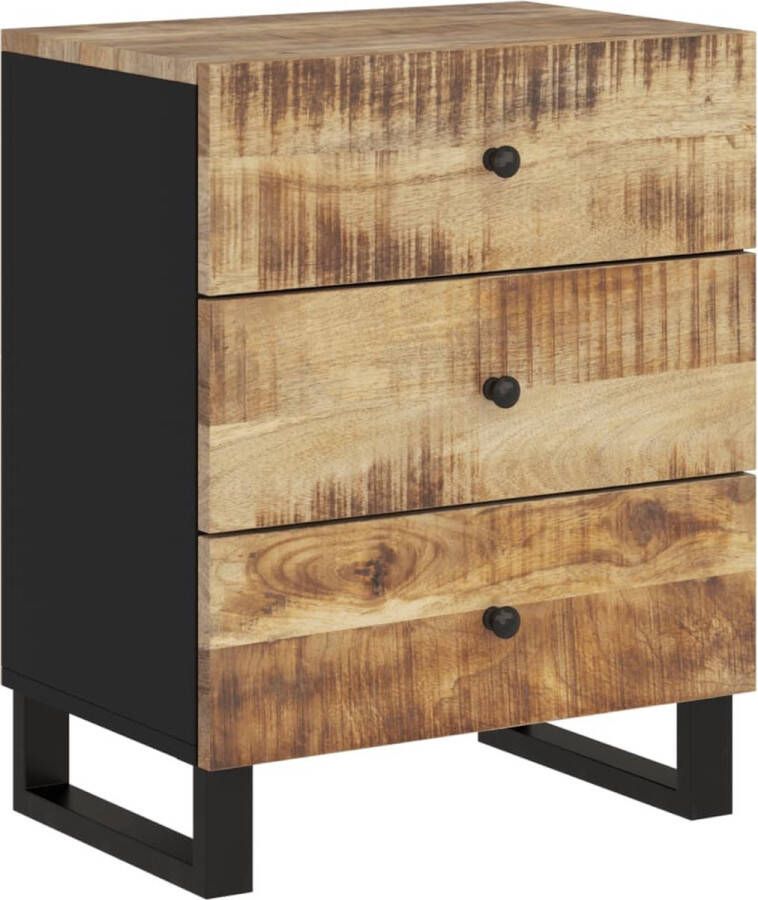 VidaXL -Nachtkastje-50x33x62-cm-massief-mangohout-en-bewerkt-hout