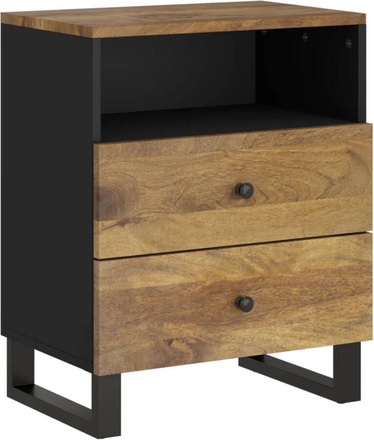VidaXL -Nachtkastje-50x33x62-cm-massief-mangohout-en-bewerkt-hout