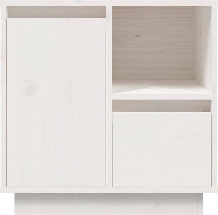 VidaXL -Nachtkastje-50x34x50-cm-massief-grenenhout-wit - Foto 3