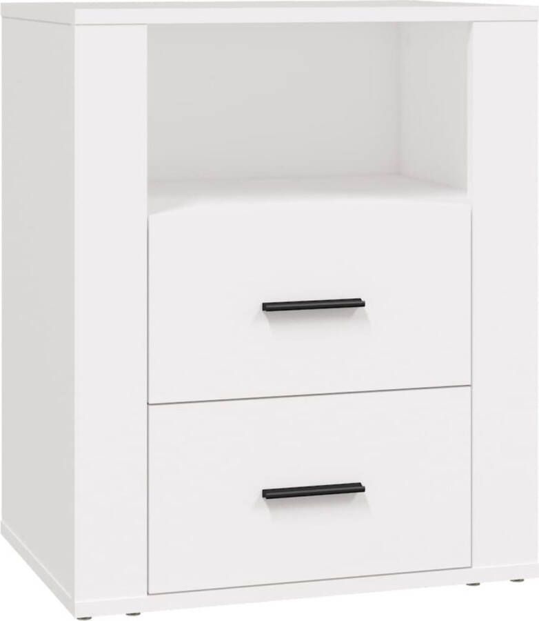 VidaXL -Nachtkastje-50x36x60-cm-bewerkt-hout-wit - Foto 2