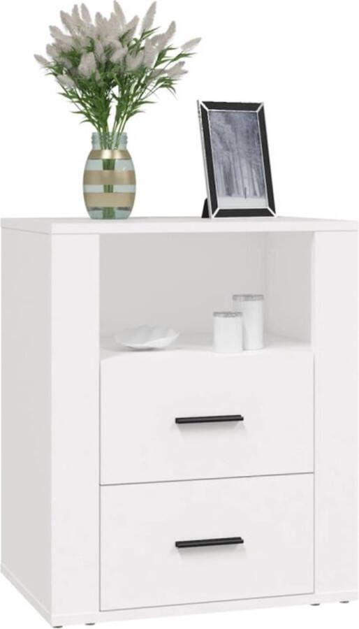 VidaXL -Nachtkastje-50x36x60-cm-bewerkt-hout-wit - Foto 3