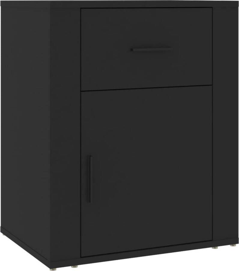 VidaXL -Nachtkastje-50x36x60-cm-bewerkt-hout-zwart - Foto 2