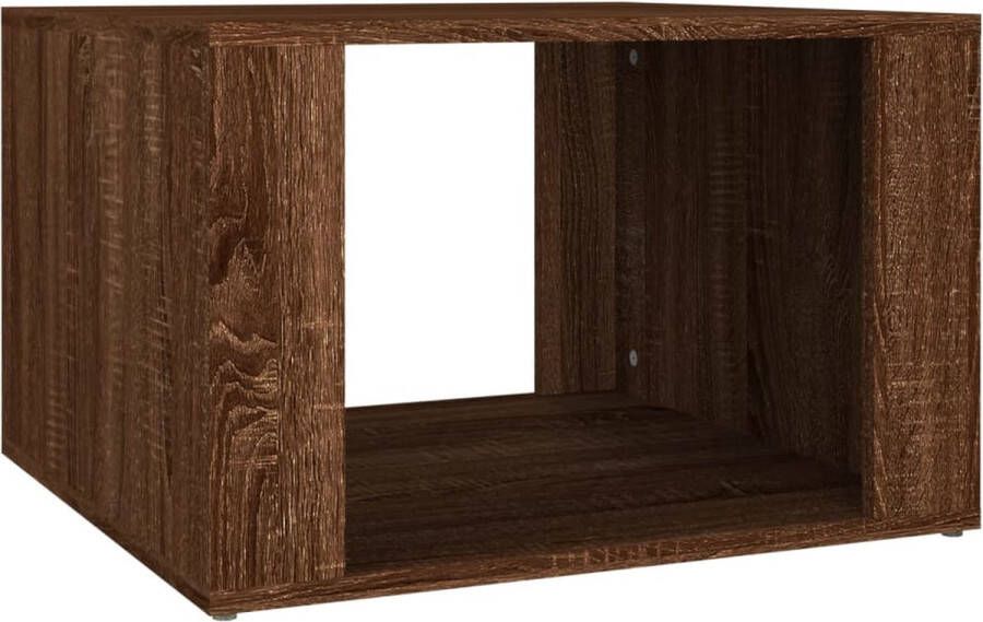 VidaXL Nachtkastje 57x55x36 cm Bruin Eikenkleur Nachtkastje Kastje Slaapkamer Meubels Houten Meubelen Bruine Meubels Vintage Stijl Modern Design Opbergmeubel Bijzettafel Living Room Furniture Bedroom Furniture