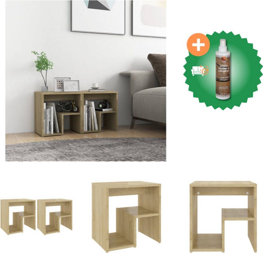 VidaXL Nachtkastje Bedkastje 40 x 30 x 40 cm Sonoma EikenOping- De opgegeven titel is langer dan 150 karakters Daarom heb ik enkele zinnen samengevat om binnen de limiet te blijven Kast Inclusief Houtreiniger en verfrisser