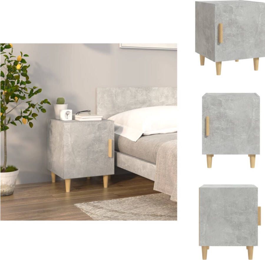 VidaXL Nachtkastje Nachtkastjes Houten Nachtkastje Houten Nachtkastjes Nachtkastje bewerkt hout betongrijs