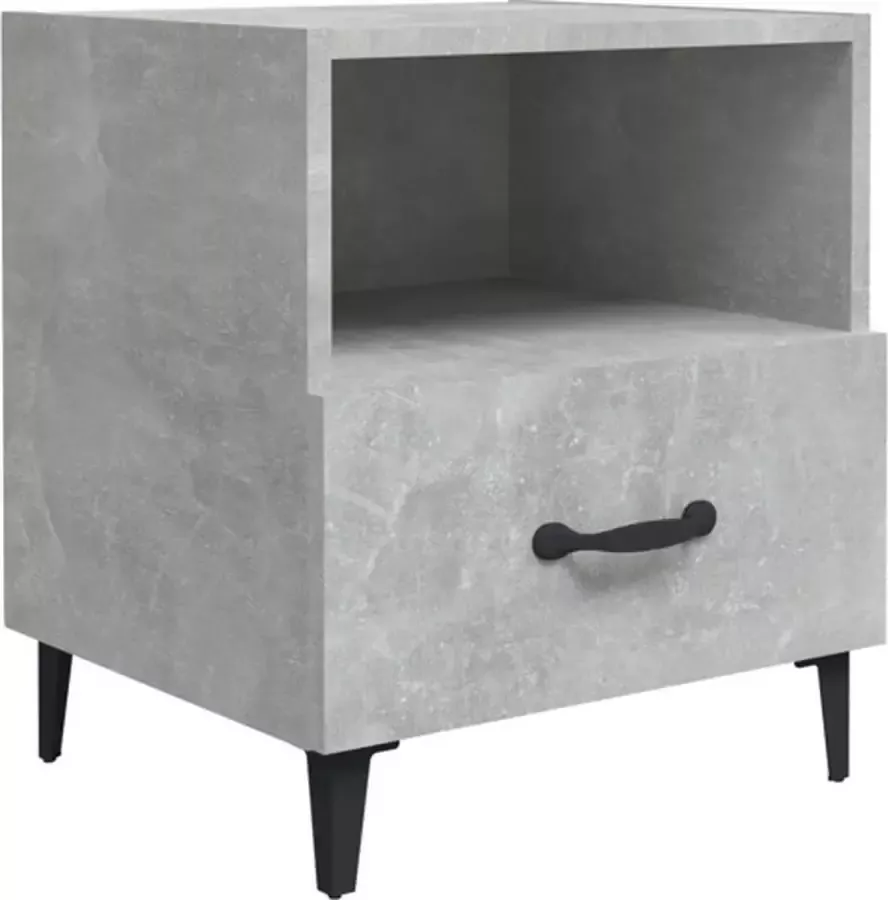 VidaXL -Nachtkastje-bewerkt-hout-betongrijs - Foto 2