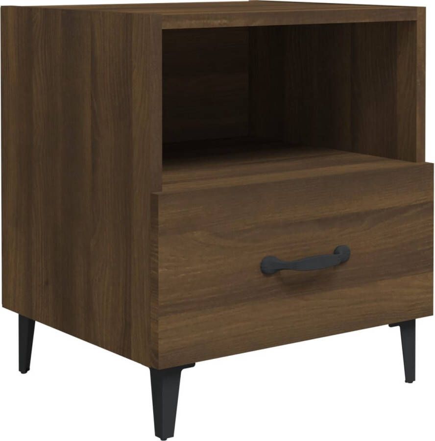 VidaXL -Nachtkastje-bewerkt-hout-bruineikenkleurig - Foto 3