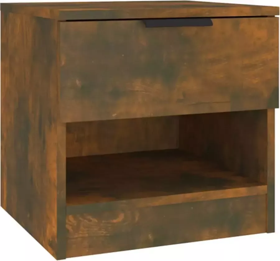 VidaXL -Nachtkastje-bewerkt-hout-gerookt-eikenkleurig - Foto 3