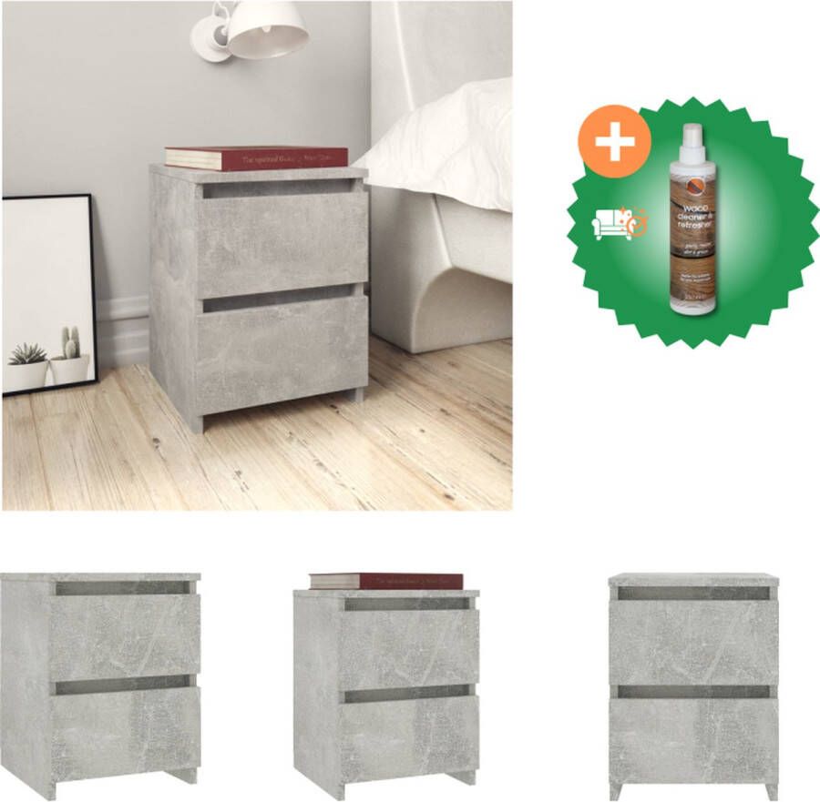 VidaXL Nachtkastje Elegant Meubel Afmeting- 30 x 30 x 40 cm Ken- Hoogwaardig hout Kast Inclusief Houtreiniger en verfrisser