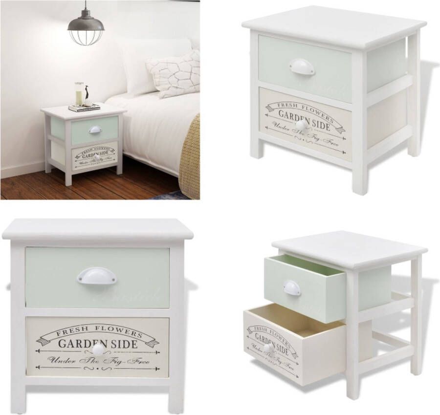 VidaXL Nachtkastje Franse stijl hout Kast Kasten Kastje Kastjes