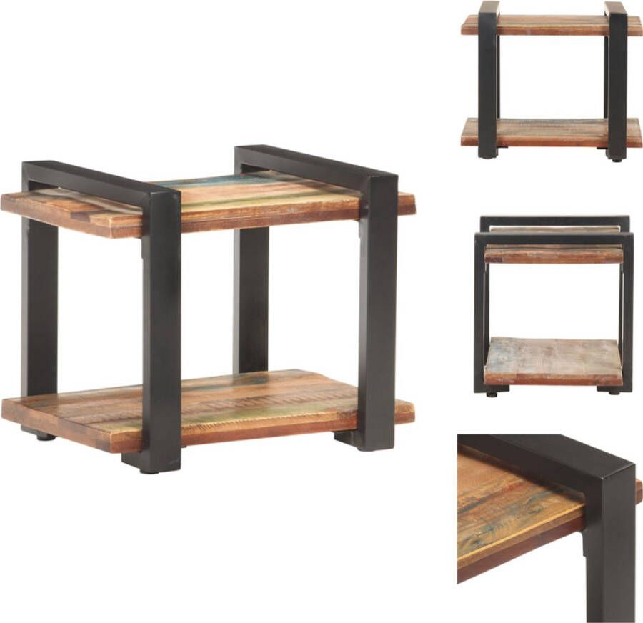 VidaXL -Nachtkastje-50x40x40-cm-massief-gerecycled-hout - Foto 2