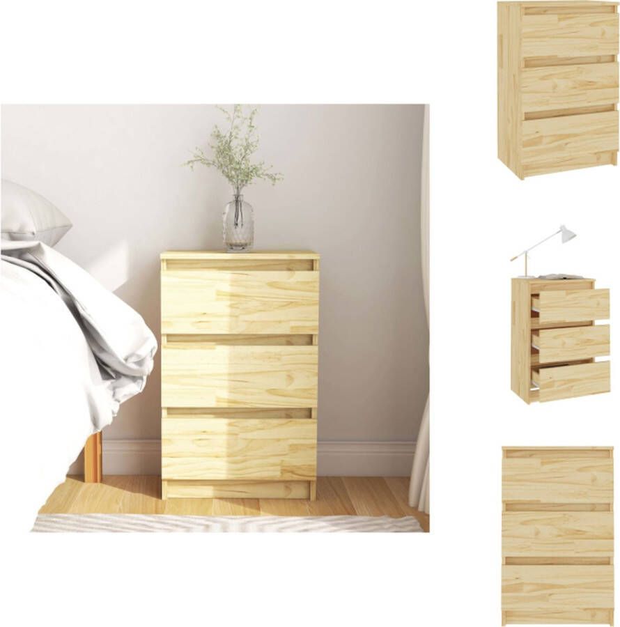 VidaXL Nachtkastje Nachtkastjes Nacht Kastje Nacht Kastjes Nachtkastje 40x29 5x64 cm massief grenenhout