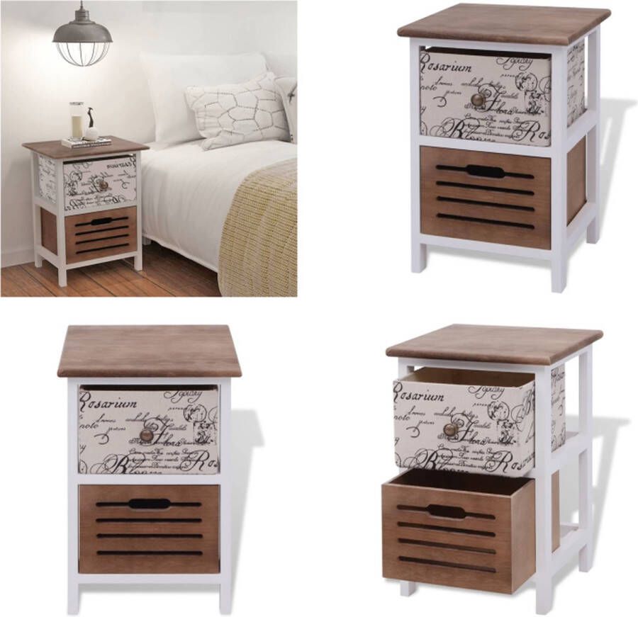 VidaXL Nachtkastje hout Kast Kasten Kastje Kastjes