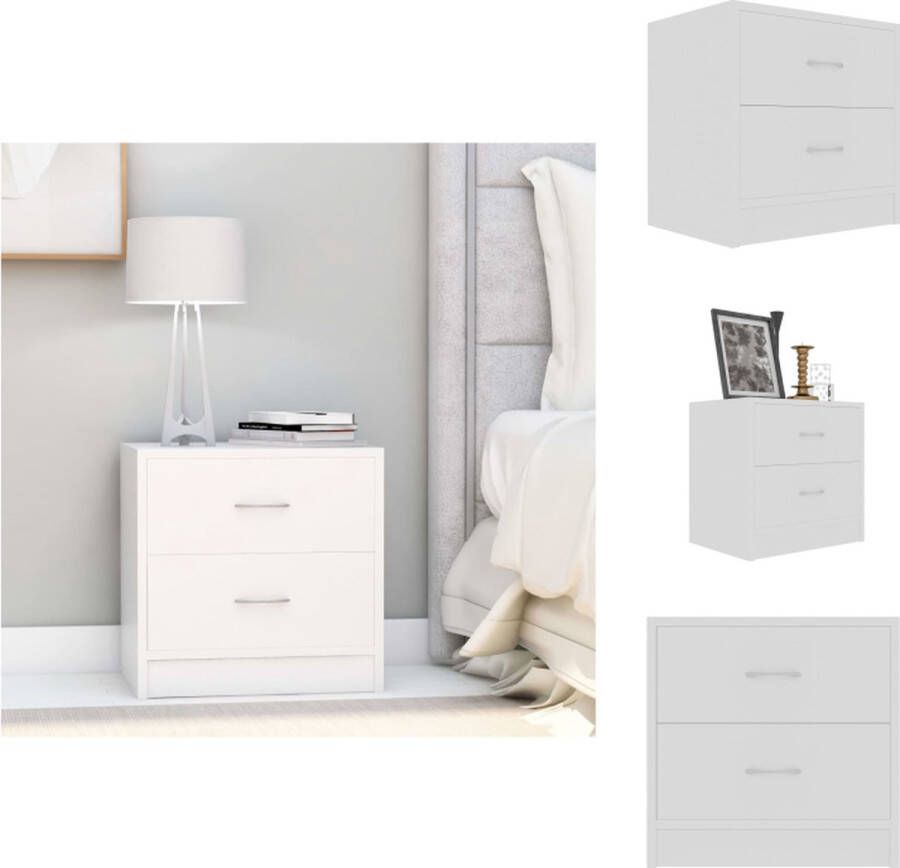 VidaXL Nachtkastje Nachtkastjes Bedkastje Bedkastjes Nachtkastje 40x30x40 cm bewerkt hout wit
