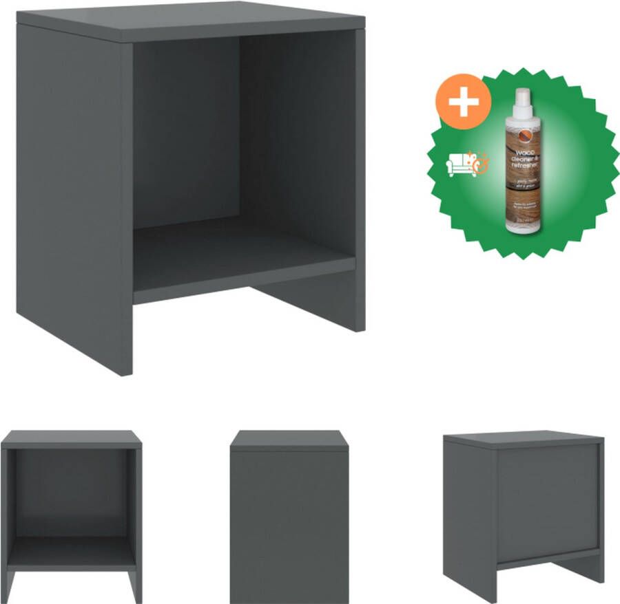 VidaXL Nachtkastje Houten bedtafeltje 35 x 30 x 40 cm Massief grenenhout Kast Inclusief Houtreiniger en verfrisser