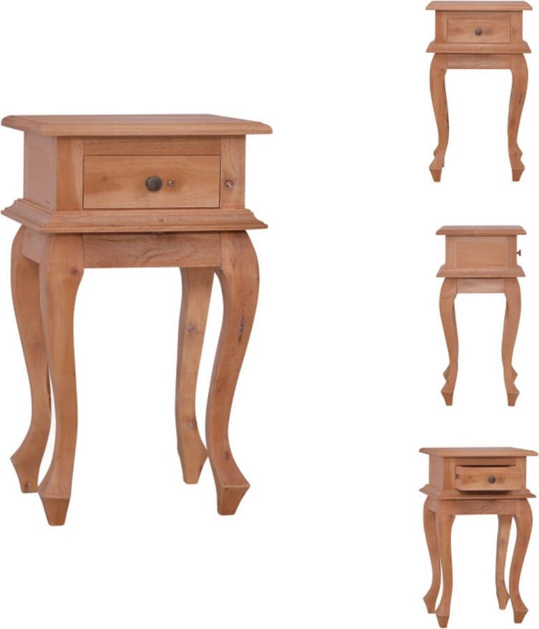 VidaXL Nachtkastje Nachtkastjes Houten Tafel Houten Tafels Nachtkastje 35x30x60 cm massief mahoniehout