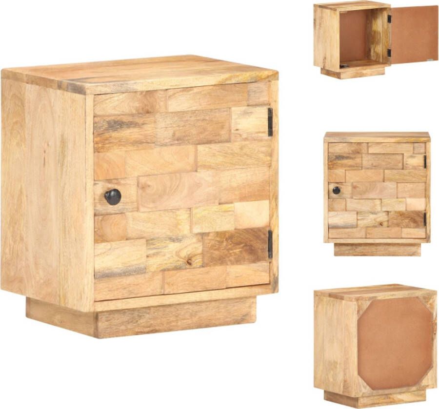 VidaXL Nachtkastje Nachtkastjes Houten Nachtkastje Houten Nachtkastjes Nachtkastje 40x30x45 cm massief mangohout