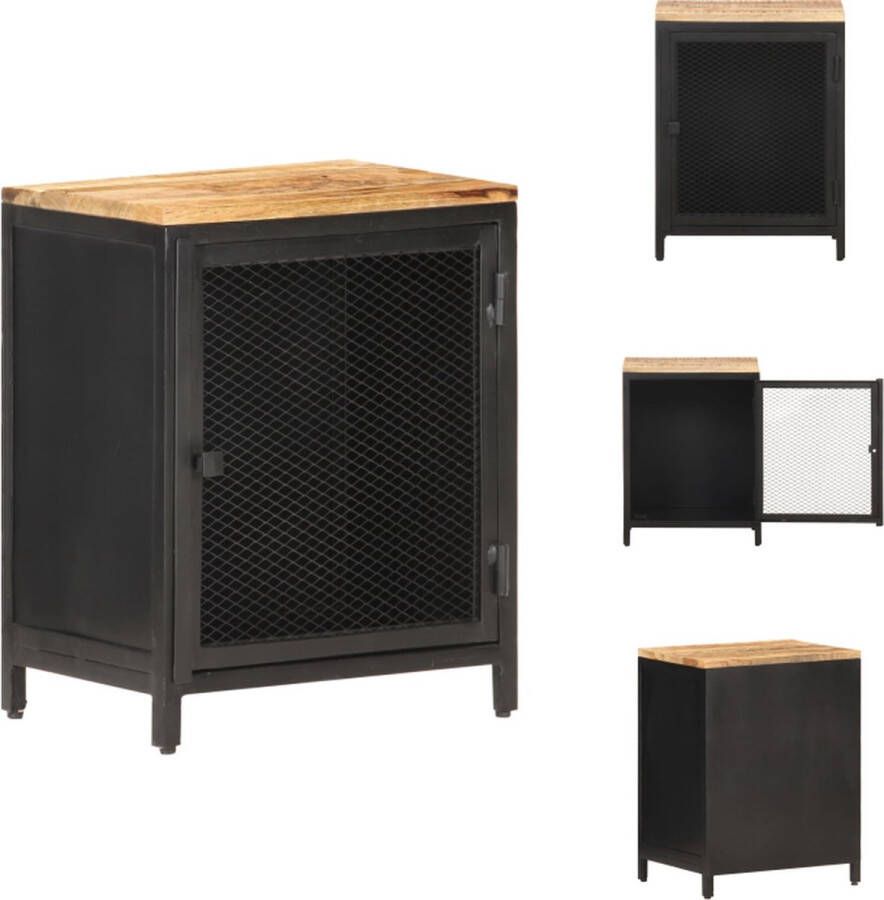 VidaXL Nachtkastje Nachtkastjes Kastje Kastjes Nachtkastje 40x30x53 cm massief ruw mangohout