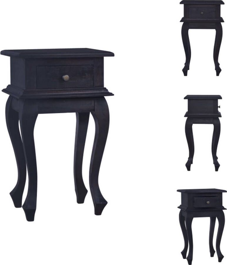 VidaXL Nachtkastje Nachtkastjes Houten Tafel Houten Tafels Nachtkastje 35x30x60 cm massief mahoniehout lichtkoffiekleurig