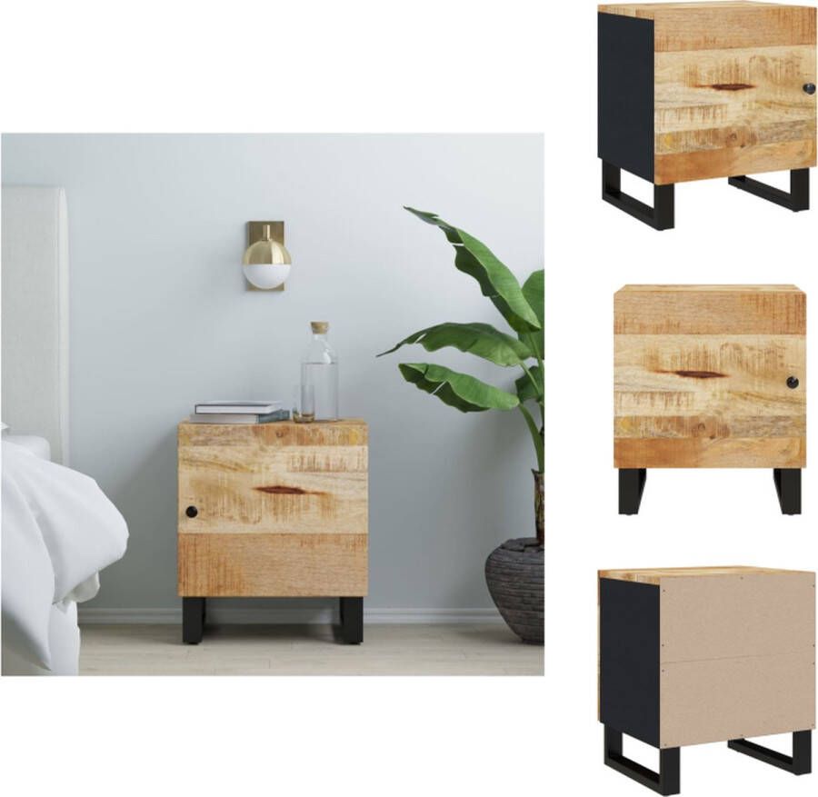 VidaXL Nachtkastje Nachtkastjes Kast Zijkast Nachtkastje 40x33x46 cm massief mangohout