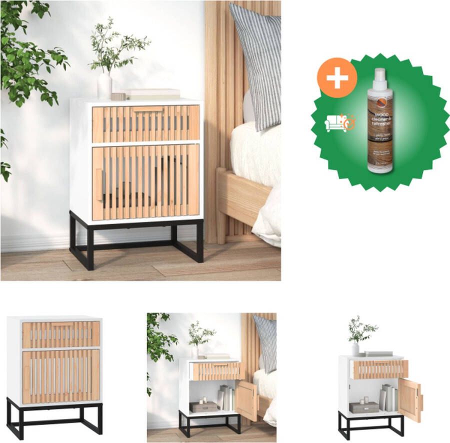 VidaXL Nachtkastje Meubelen 40x30x55.5 cm Scandinavisch design Kast Inclusief Houtreiniger en verfrisser