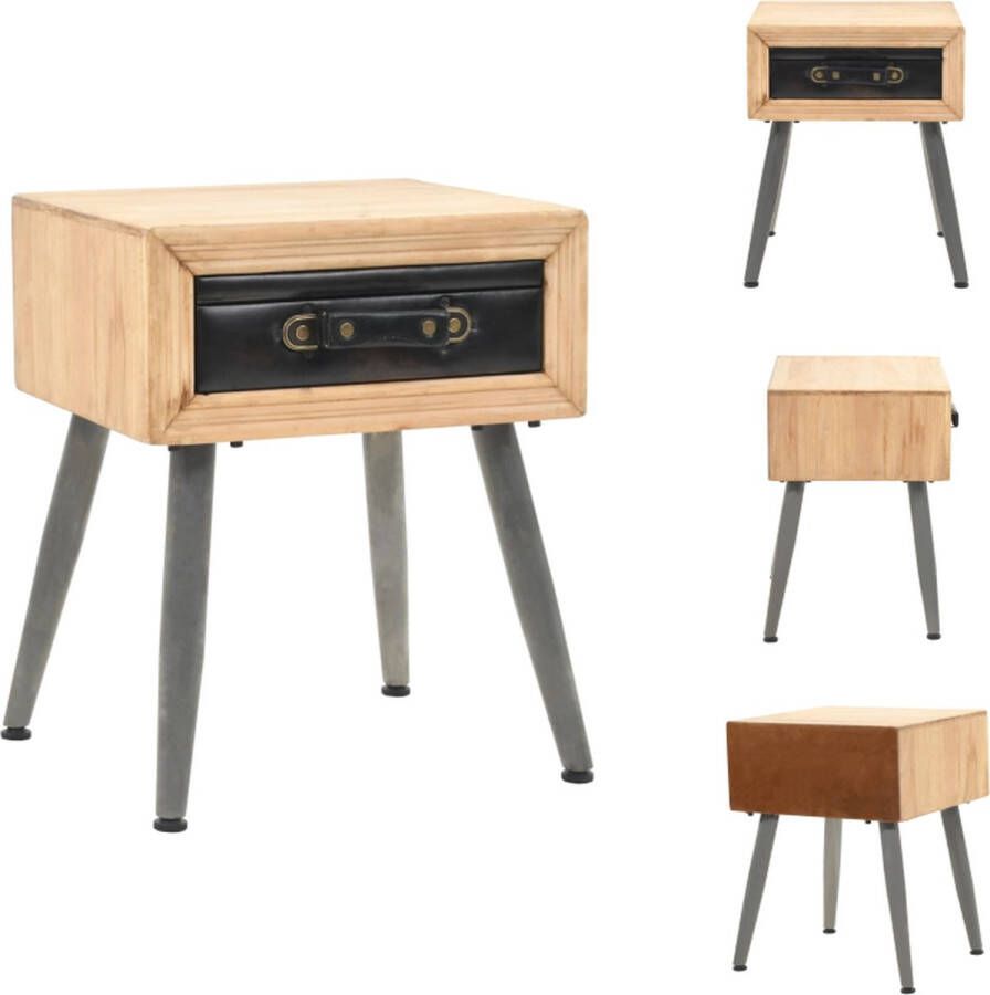 VidaXL Nachtkastje Nachtkastjes Nacht Kastje Nacht Kastjes Nachtkastje 43x38x50 cm massief vurenhout - Foto 2