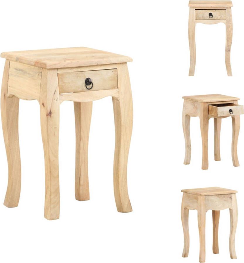 VidaXL Nachtkastje Nachtkastjes Houten Nachtkastje Houten Nachtkastjes Nachtkastje 28x28x46 cm massief mangohout