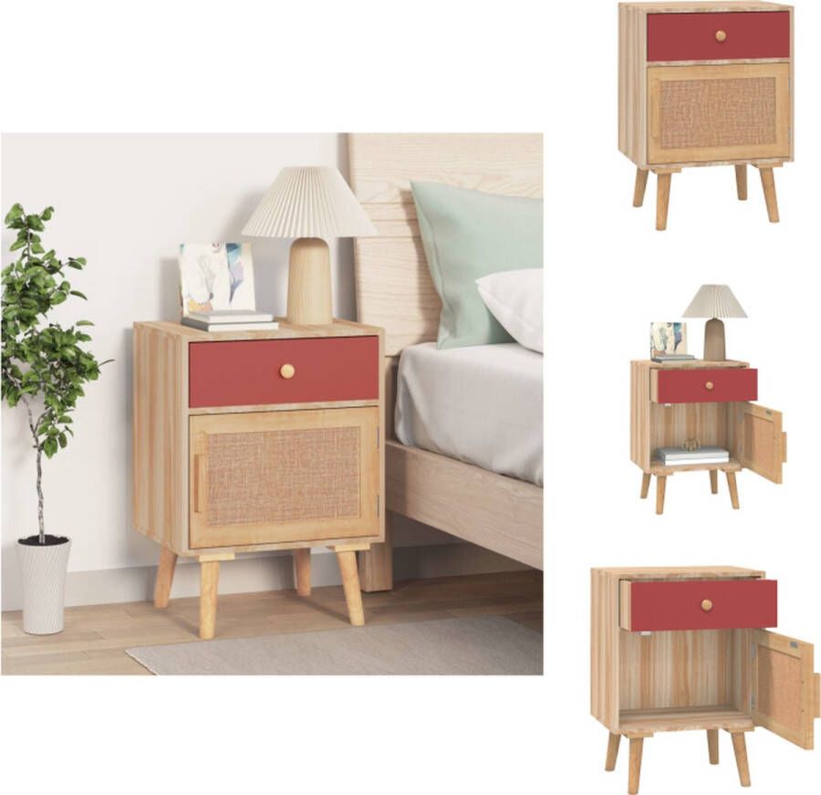 VidaXL Nachtkastje Nachtkastjes Nacht Kastje Nachtkastje 40x30x55 cm bewerkt hout