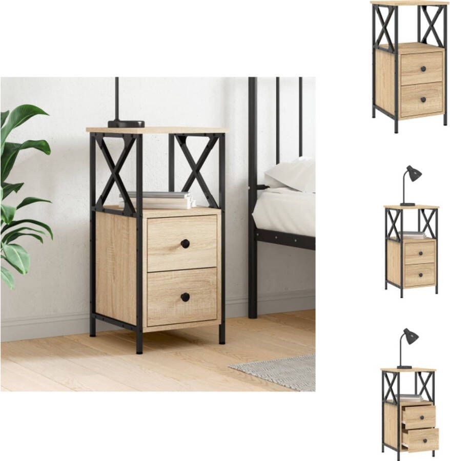 VidaXL -Nachtkastje-34x35 5x70-cm-bewerkt-hout-sonoma-eikenkleurig