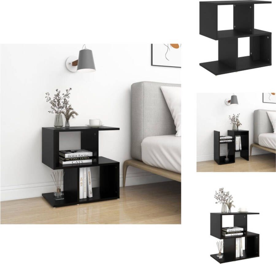 VidaXL Nachtkastje Nachtkastjes Telefoonkast Telefoonkasten Nachtkastje 50x30x51 5 cm bewerkt hout zwart