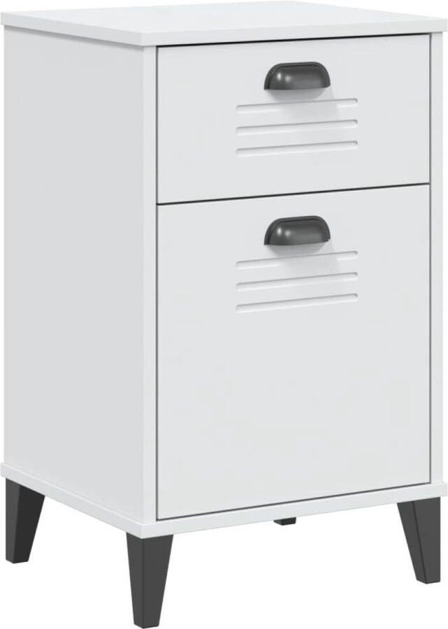 VidaXL -Nachtkastje-VIKEN-massief-grenenhout-wit - Foto 3