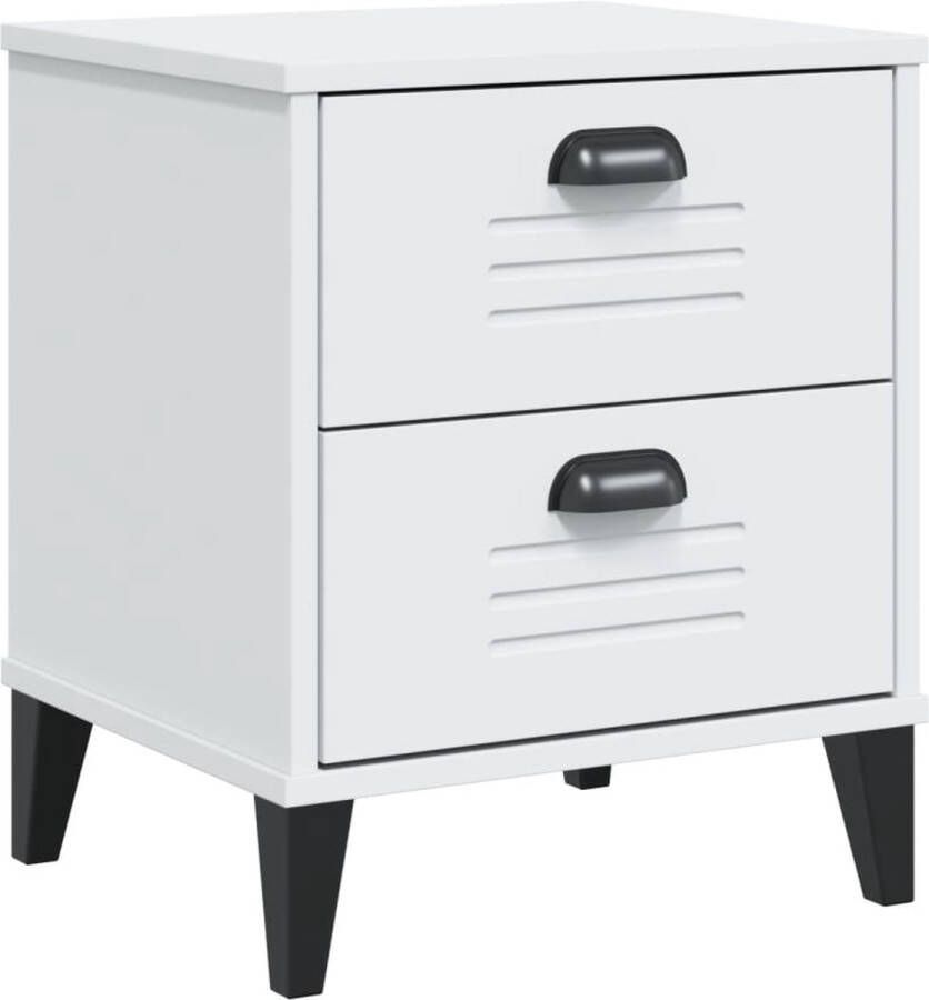 VidaXL -Nachtkastje-VIKEN-massief-grenenhout-wit - Foto 3