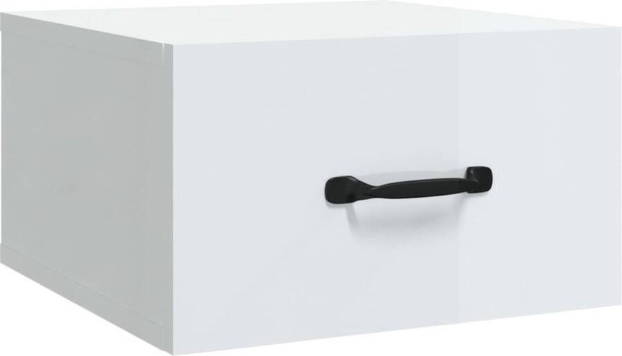 VidaXL -Nachtkastje-wandgemonteerd-35x35x20-cm-hoogglans-wit - Foto 15
