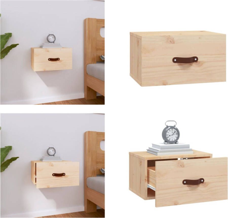 VidaXL Nachtkastje wandgemonteerd 40x29-5x22 cm Wandnachtkastje Wandnachtkastjes Wandgemonteerd Nachtkastje Wandgemonteerd Bedkastje - Foto 2