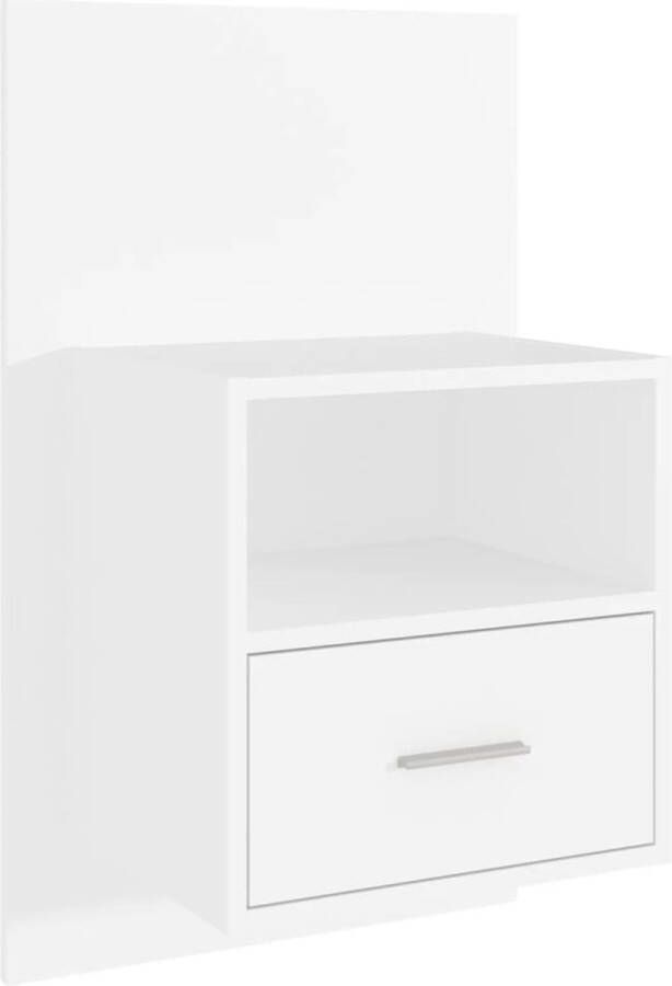 VidaXL -Nachtkastje-wandgemonteerd-hoogglans-wit - Foto 4