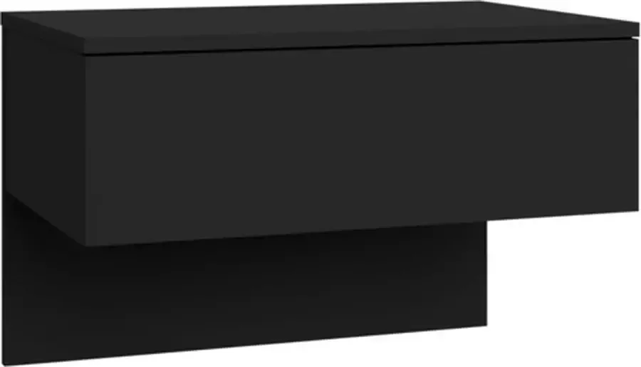 VidaXL -Nachtkastje-wandgemonteerd-zwart - Foto 3