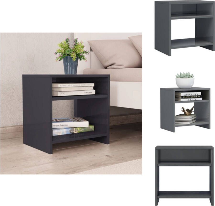 VidaXL Nachtkastje Nachtkastjes Bedkastje Bedkastjes Nachtkastje 40x30x40 cm bewerkt hout grijs