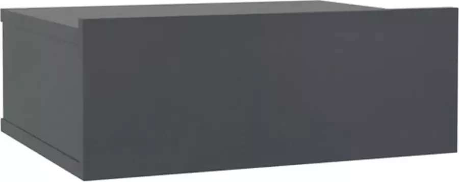 VIDAXL Nachtkastje zwevend 40x30x15 cm bewerkt hout grijs - Foto 2
