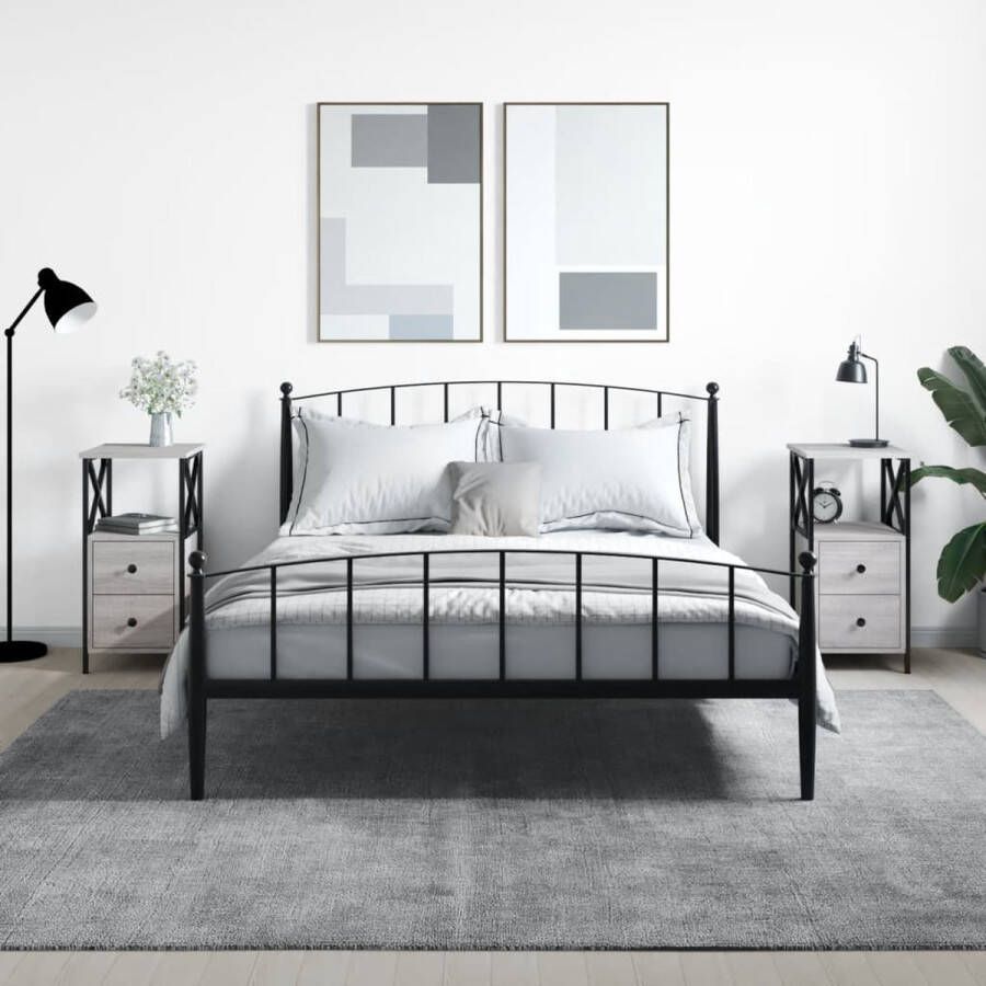 VidaXL -Nachtkastjes-2-st-34x35 5x70-cm-bewerkt-hout-grijs-sonoma-eiken - Foto 2