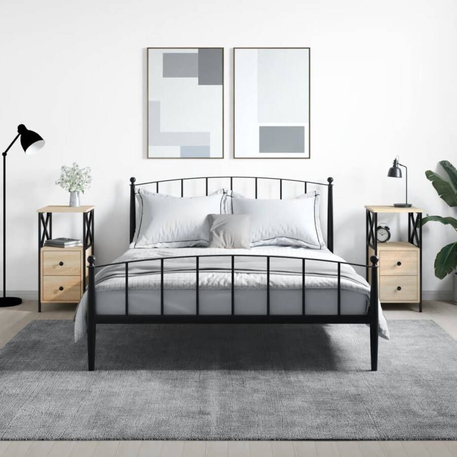 VidaXL -Nachtkastjes-2-st-34x35 5x70-cm-sonoma-eikenkleurig - Foto 2