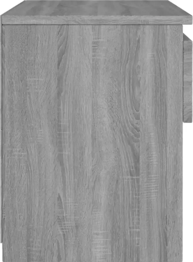 VidaXL Nachtkastjes 2 st 40x30x39 cm bewerkt hout grijs sonoma eiken