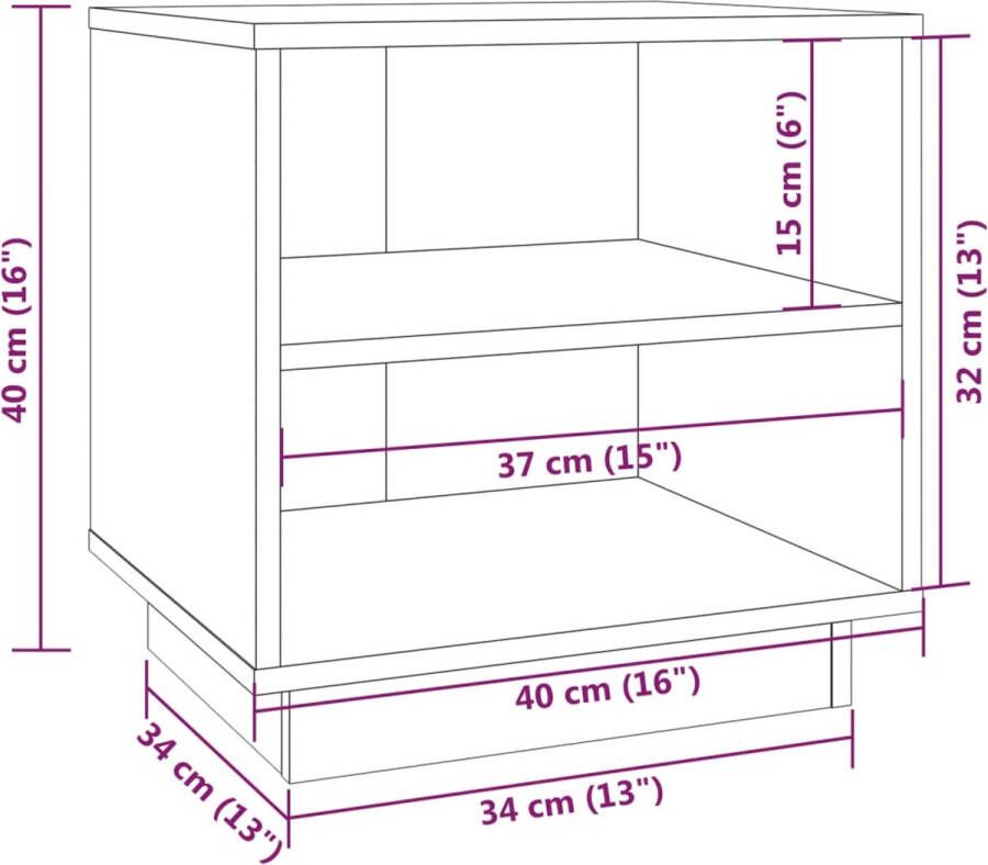 VidaXL -Nachtkastjes-2-st-40x34x40-cm-massief-grenenhout - Foto 4